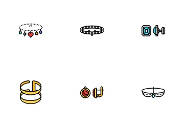Jewelry Ring Gold Necklace Icon Pack
