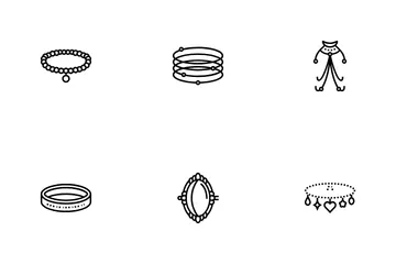 Jewelry Ring Gold Necklace Icon Pack