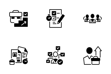 Job Fair Gylph Icon Pack