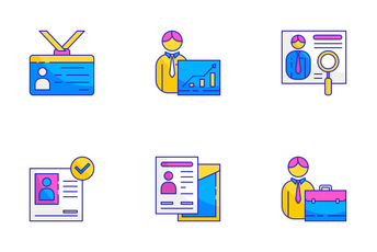 Job Seeker And Resume Icon Pack
