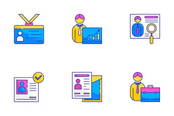 Job Seeker And Resume Icon Pack