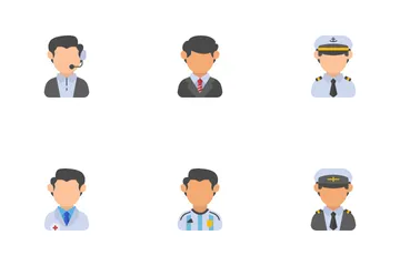 Job und Berufe Avatar Symbolpack