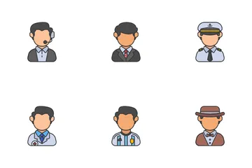 Job und Berufe Avatar Symbolpack