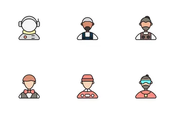 Jobs And Professions Avatars Icon Pack