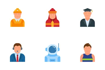 Jobs And Professions Avatars Icon Pack