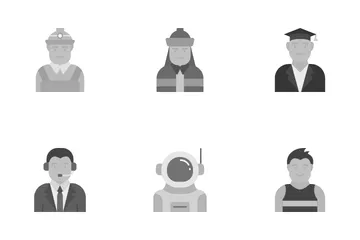 Jobs And Professions Avatars Icon Pack