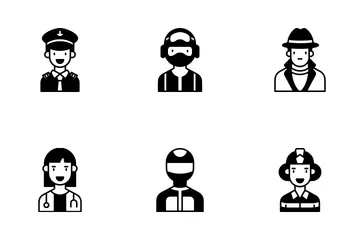 Jobs And Professions Avatars Icon Pack