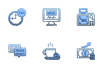 Notícias e diário Pacote de Ícones