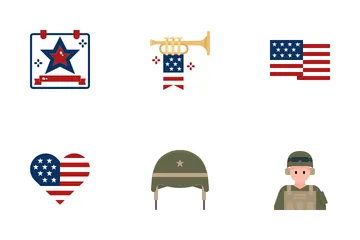 Memorial Day et militaire Icon Pack