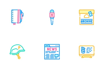 Journalist Accessories Icon Pack