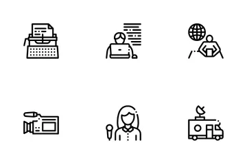 Journalist Reporter Icon Pack