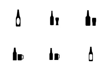 Juego de botellas de cerveza Icon Pack