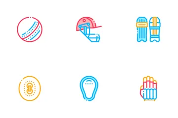 Juego de críquet Paquete de Iconos