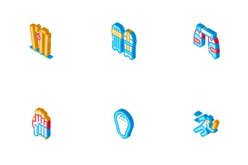 Juego de críquet Paquete de Iconos