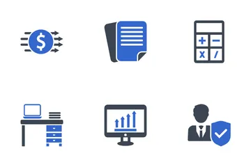 Juego de oficina y negocios - 2 Paquete de Iconos