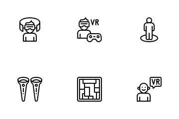 Juegos de realidad virtual Paquete de Iconos