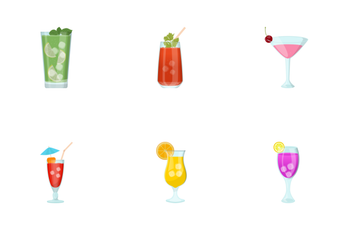 Juice Glasses Icon Pack