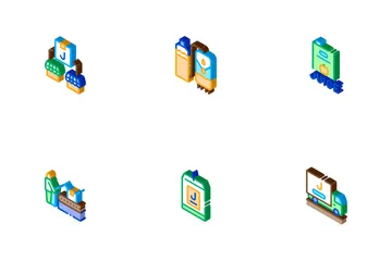 Juice Production Plant Icon Pack