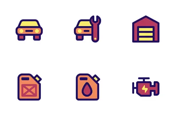 Jumpicon - Automotive (Filled Line) Icon Pack