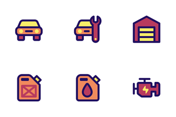 Jumpicon - Automotive (Filled Line) Icon Pack