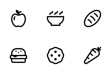 Jumpicon - Comida e Bebida (Linha) Pacote de Ícones