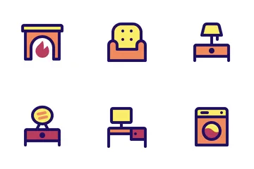 Jumpicon - Furniture (Filled Line) Icon Pack