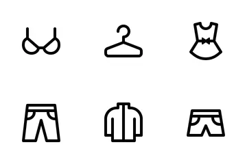 Jumpicon - Roupas (Linha) Pacote de Ícones