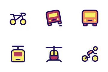 Jumpicon - Transportation (Filled Line) Icon Pack