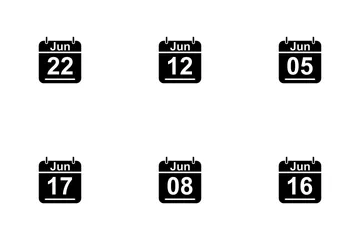  June Calendar 2017 3 - Glyph Icon Pack