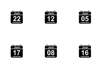  June Calendar 2017 3 - Glyph Icon Pack