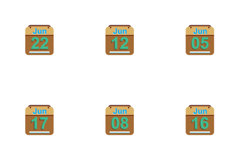  June Calendar 2017 - 4- Flat Icon Pack
