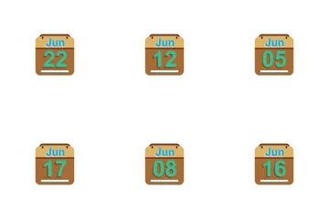  June Calendar 2017 - 4- Flat Icon Pack