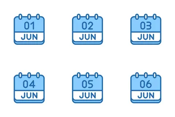 June Calendar Icon Pack