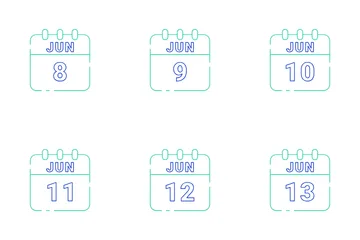 June Date Icon Pack