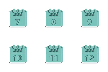 June Date Icon Pack