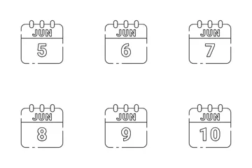 June Date Icon Pack