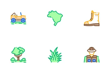 Jungle Tropical Forest Icon Pack