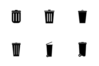 Junk Trash Set Icon Pack