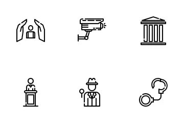 Justice Day In Cutline Style Icon Icon Pack