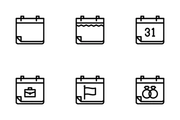 Kalender und Datum Symbolpack