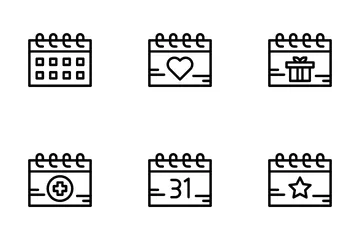 Kalender und Datum Symbolpack