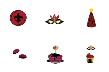 Mardi Gras Karneval Symbolpack