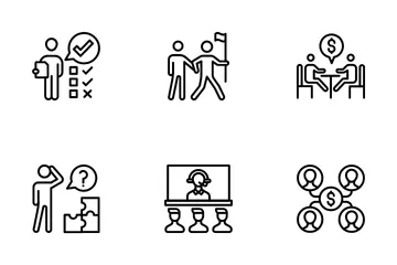 Karriere und Führung Symbolpack