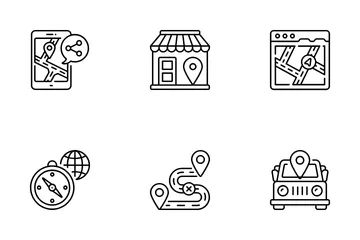 Karte und Navigation Symbolpack