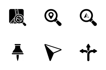 Karten und Navigation Symbolpack