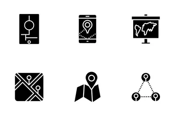 Karten und Navigation Symbolpack