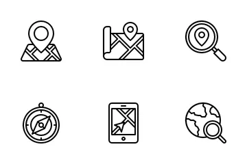 Karten und Navigation Symbolpack