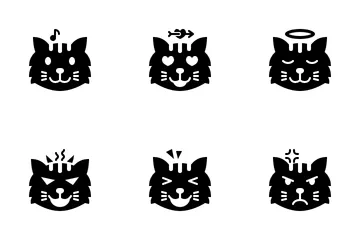 Katzen-Emoji Symbolpack