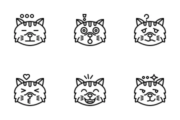 Katzen-Emoji Symbolpack