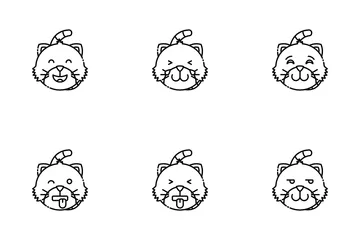 Katzen-Emoji Symbolpack